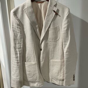 Soft Woven Men's Cream Blazer
